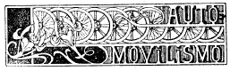 Illustrated heading of the “Automovilismo” (motoring) section of a period magazine