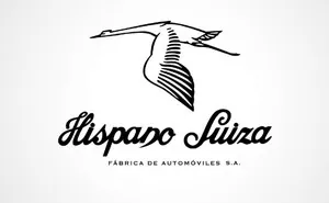 Logotipo de Hispano-Suiza, Fábrica de Automóviles S.A., con la cigüeña en vuelo