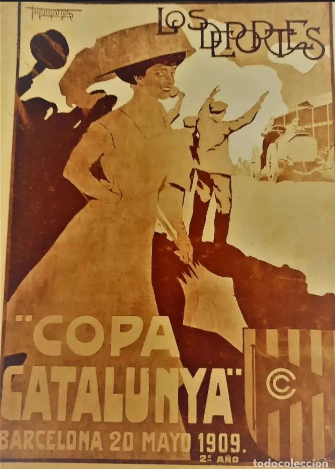 Cover of Los Deportes magazine devoted to the Copa Catalunya, Barcelona, 20 May 1909