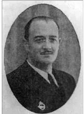 Portrait of José de la Figuera y Calín, Marquis of Fuente el Sol, with moustache and bow tie, a client of the Auto Garage Términus