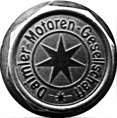 Sello de la Daimler-Motoren-Gesellschaft con la estrella